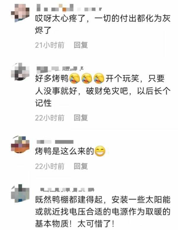 浙江养殖户给鸭取暖引火灾上千只鸭变烤鸭，造成了多大的损失？（浙江一鸭棚取暖致失火千只鸭子变烤鸭，网友：含泪吃烤鸭）-第6张图片-拓城游