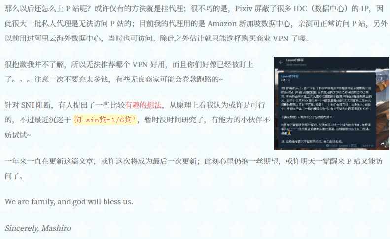 哪个浏览器不屏蔽p站（封锁升级！你还能上P站吗？pixiv彻底失去主流访问方式）-第4张图片-拓城游