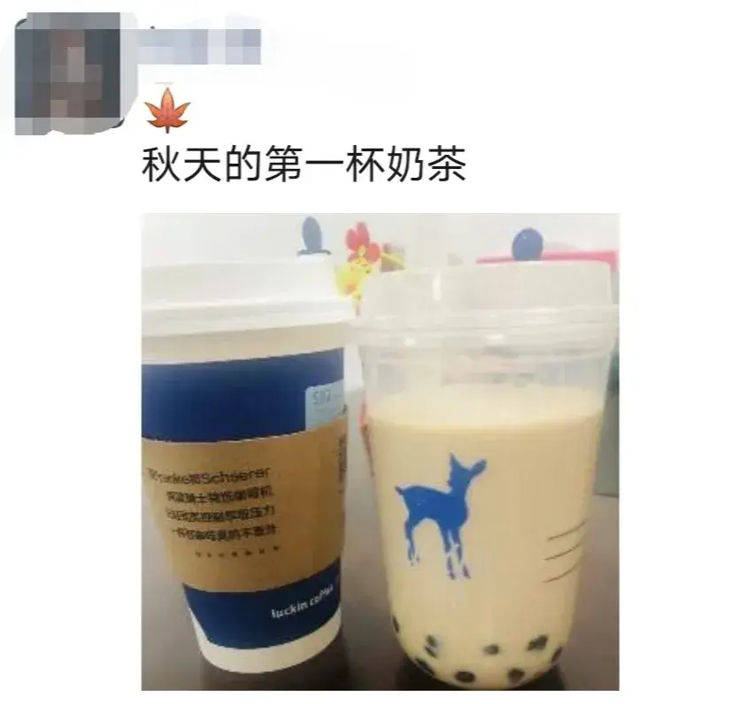 秋天的第一杯奶茶梗是什么意思？（“秋天的第一杯奶茶”刷屏了！什么梗？）-第2张图片-拓城游