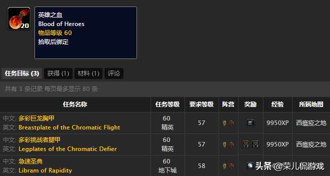 请问一下魔兽世界怀旧服英雄之血怎么拿（魔兽世界怀旧服英雄之血有什么用）-第13张图片-拓城游