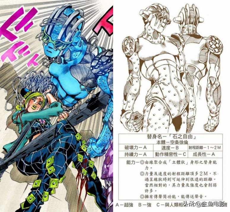 （详解《JOJO》第六部女主空条徐伦的替身石之自由能力）-第6张图片-拓城游