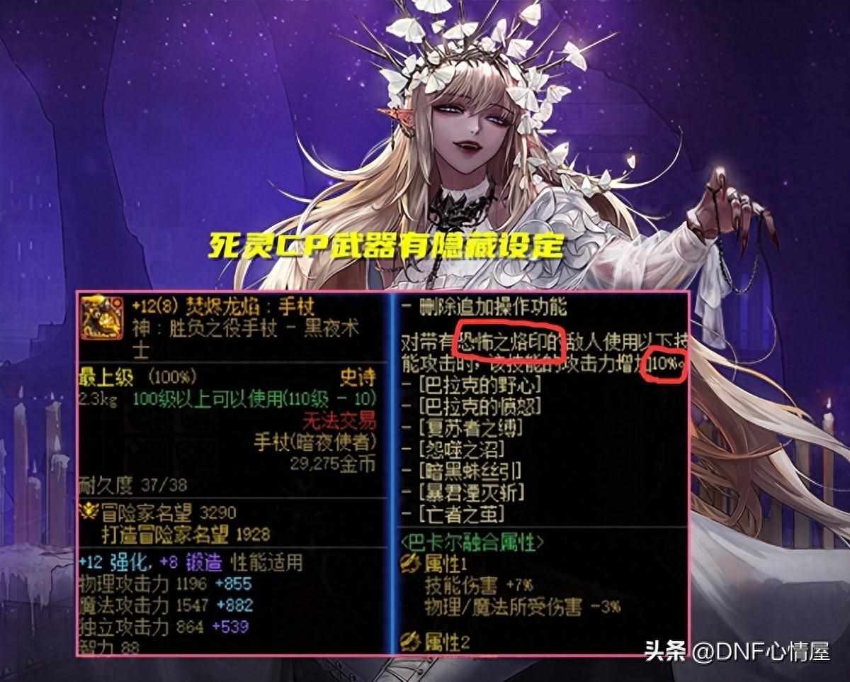 死灵术士拿咩武器？（DNF：又一个职业逆袭！CP武器出现隐藏设定，可额外提供21%技攻）-第2张图片-拓城游